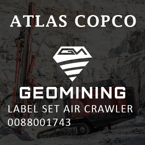 0088001743 НАБОР ЭТИКЕТОК ВОЗДУШНЫЙ ГУСЕНИЧНЫЙ МАШИНА Atlas Copco / Epiroc